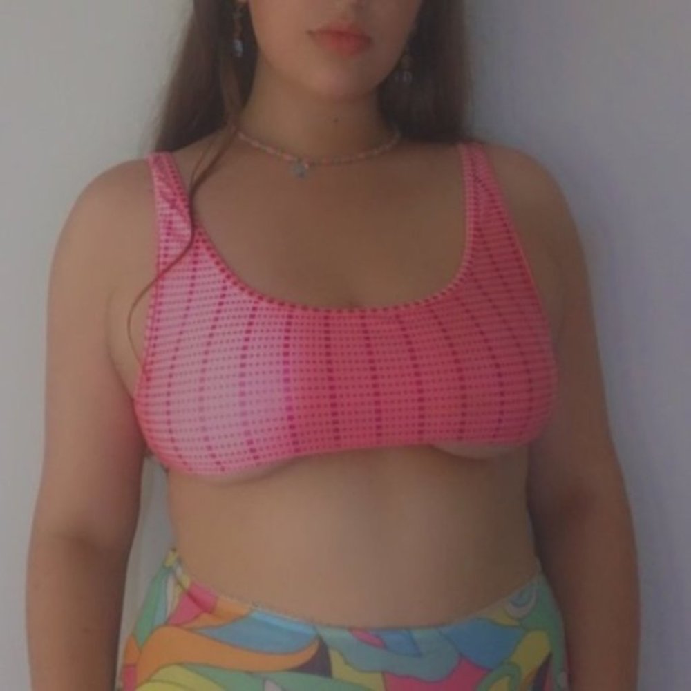 *rare* AA Cali Fun & Sun Le Sport Shiny Bra Top